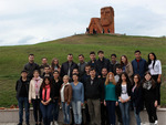 DS students at the symbol statue of Artsakh