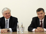 Minister of Foreign Affairs of Armenia Edward Nalbandian ant the Director of the Diplomatic School Vahe Gabrielyan