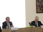 The Minister of Foreign Affairs of Luxemoburg Jean Asselborn at the Diplomatic School of Armenia 