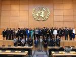 Participants of the Annual Meeting of Directors of Diplomatic Academies in the League of Nations hall in Geneva 