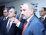 Prime Minister Nikol Pashinyan gets acquainted with the exhibition dedicated to the 10th anniversary of the Diplomatic School