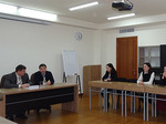 ԵՊՀ միջազգային հարաբերությունների ֆակուլտետի մի խումբ ուսանողների հանդիպումը Դիվանագիտական դպրոցի տնօրեն Վահե Գաբրիելյանի հետ