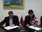 Signing of the MoU between Diplomatic Schools of Armenia and Georgia