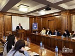 The lecture of Vahe Gabrielyan, Director of the Diplomatic School, for the students of the Faculty of International Relations of the YSU